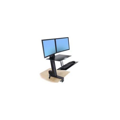 Ergotron WorkFit-S Dual Workstation - Stehender Tischwandler Produktbild Additional View 1 L