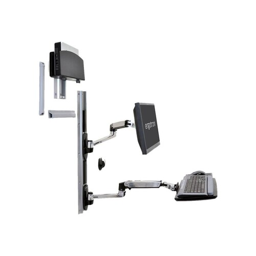 Ergotron LX - Befestigungskit (CPU-Halter, Maushalterung, 2 Schienenabdeckungen, Tastaturarm, 2 Kabe Produktbild Additional View 3 L