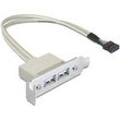 Delock Slot bracket - USB-Kabel - USB (W) zu 9-poliger USB-Header (W) Produktbild