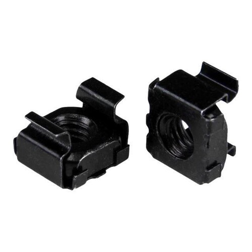 StarTech.com M5 Käfigmuttern - 50er Pack, Schwarz - M5 Muttern für Server Racks und Serverschränke - Produktbild Additional View 1 L