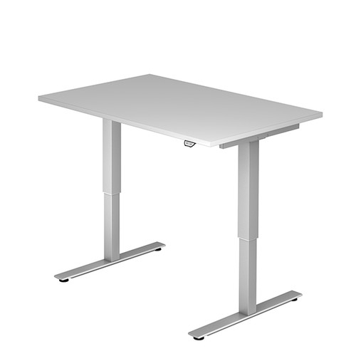 Schreibtisch elektrisch verstellbar 120x80cm grau BestStandard Produktbild