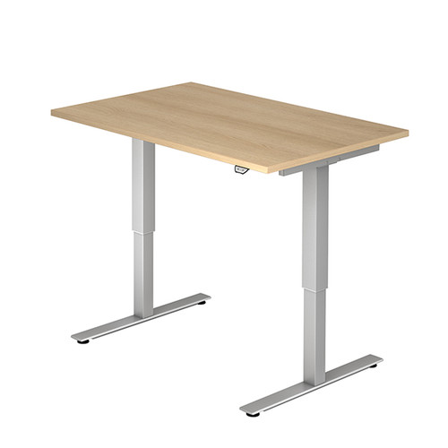 Schreibtisch elektrisch verstellbar 120x80cm eiche BestStandard Produktbild