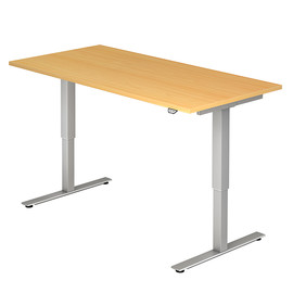 Schreibtisch elektrisch verstellbar 160x80cm buche BestStandard Produktbild