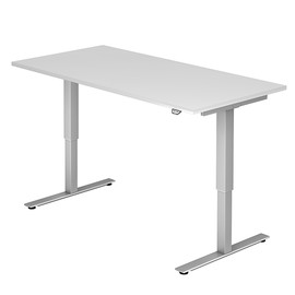 Schreibtisch elektrisch verstellbar 160x80cm weiß BestStandard Produktbild