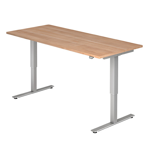 Schreibtisch elektrisch verstellbar 180x80cm nussbaum BestStandard Produktbild