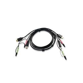 ATEN 2L-7D02UH - Video- / USB- / Audio-Kabel - USB, mini-phone stereo 3.5 mm, HDMI (M) Produktbild