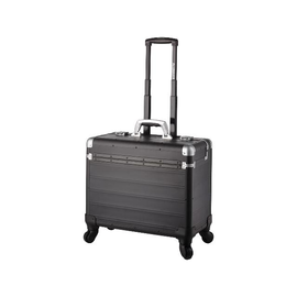 Pilotenkoffer mit Trolleysystem PANDORA 36x47x25cm schwarz matt Aluminium Alumaxx 45169 Produktbild