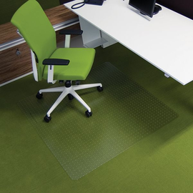 Bodenschutzmatte ecogrip Solid f.Teppich böden Form O rechteckig 130x120cm, 1,8mm 1,8mm stark transparent Makrolon 43-1300 Produktbild