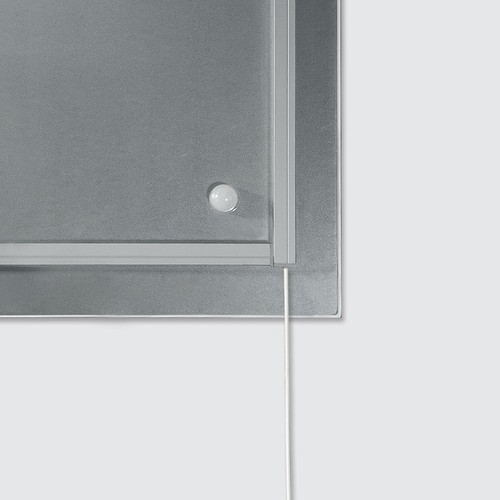 Glas-Magnetboard artverum mit LED-Licht 480x480x15mm Design Schiefer-Stone inkl. Magnete Sigel GL404 Produktbild Additional View 1 L