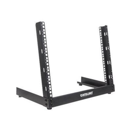 Intellinet 19" 2-Pfosten Desktop-Laborgestell, 12 HE, Flatpack, schwarz - Schrank mit offenem Rahmen Produktbild