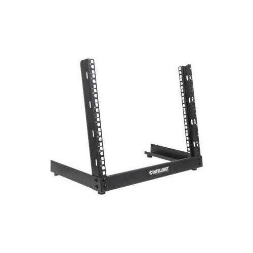 Intellinet 19" 2-Pfosten Desktop-Laborgestell, 12 HE, Flatpack, schwarz - Schrank mit offenem Rahmen Produktbild