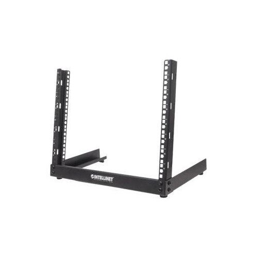 Intellinet 19" 2-Pfosten Desktop-Laborgestell, 12 HE, Flatpack, schwarz - Schrank mit offenem Rahmen Produktbild Additional View 3 L
