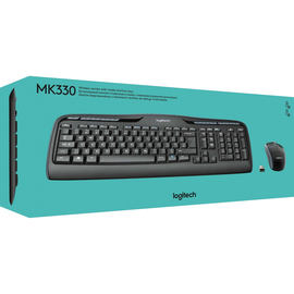 Tastatur + Mouse Set Wireless MK330 schwarz Logitech 920-008533 Produktbild