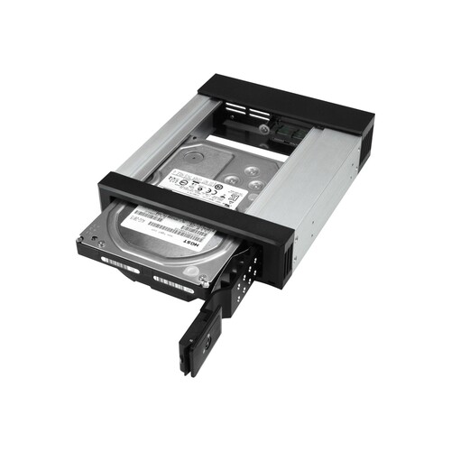 StarTech.com 5,25 auf 3,25 Festplatten Wechselrahmen - für 3,5 SATA/SAS Laufwerke - Trägerlos - SAS/ Produktbild Additional View 2 L