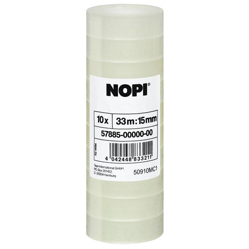 Klebefilm 15mm x 33m transparent BestStandard (PACK=10 ROLLEN) Produktbild Front View L