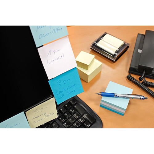 Haftnotizen Würfel 75x75mm gelb Papier BestStandard (ST=400 BLATT) Produktbild Additional View 2 L