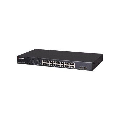 IC Intracom Intellinet 24-Port Gigabit Ethernet PoE+ Web-Managed Switch with 2 SFP Ports, 24 x PoE p Produktbild