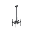 Techly Universal Ceiling Support - Klammer - für 2 LCD-Displays - Stahl - Schwarz - Bildschirmgröße: Produktbild