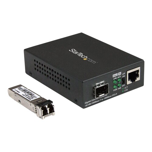 StarTech.com Gigabit Ethernet Glasfaser Medienkonverter Produktbild Additional View 2 L