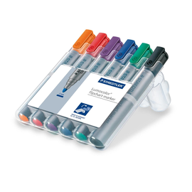 Flipchartmarker Lumocolor 356 Etui 2mm Rundspitze sortiert Staedtler 356WP6 (PACK=6 STÜCK) Produktbild