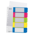 Register WOW bedruckbar A4 245x305mm Zahlen 1-5 mehrfarbig Plastik Leitz 1241-00-00 Produktbild