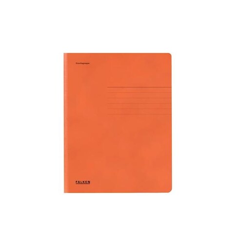 Jurismappe mit 3 Klappen A4 orange Karton Falken 80001472 Produktbild Front View L