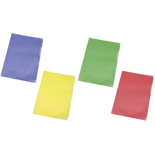 Sichthüllen oben + rechts offen A4 115µ translusz. grün PP genarbt BestStandard Daumenaussparung, mit Einleger (PACK=100 STÜCK) Produktbild Additional View 1 L