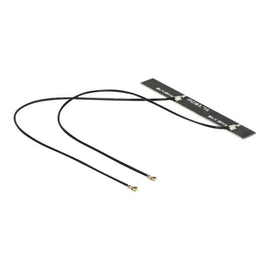 Delock WLAN Twin Antenna 2 x MHF IV 802.11 ac/a/h/b/g/n 5 dBi 150 mm PCB internal self adhesive Produktbild