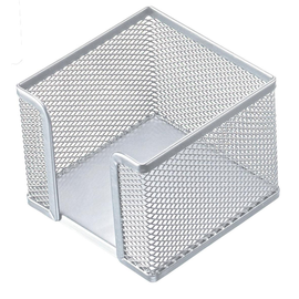 Zettelbox Mesh 100x80x100 mm silber für 700 Notizzettel 90x90 mm Helit H2518400 ohne Füllung Produktbild