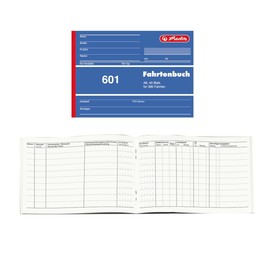 Fahrtenbuch 601 für A6 quer 40 Blatt geheftet Herlitz 300010244 Produktbild