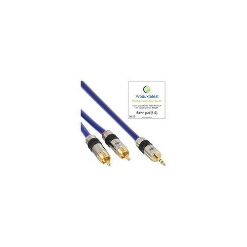 InLine Cinch/Klinke Kabel - PREMIUM - 2x Cinch Stecker an 3,5mm Klinke - 10m Produktbild