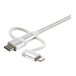 StarTech.com USB Lightning Kabel - USB-C Micro-B Laddekabel - 1m - geflochten - Silber - USB auf Lig Produktbild Additional View 2 S