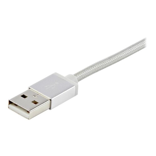 StarTech.com USB Lightning Kabel - USB-C Micro-B Laddekabel - 1m - geflochten - Silber - USB auf Lig Produktbild Additional View 3 L