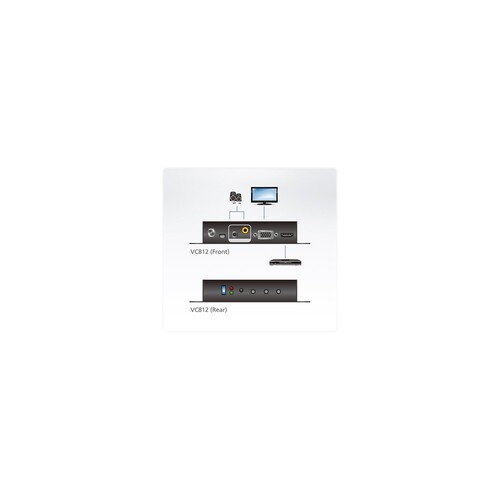 ATEN VC812 - Videokonverter - HDMI - D-Sub, VGA Produktbild Additional View 2 L