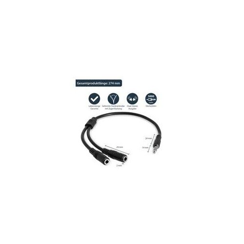 StarTech.com 3,5mm Klinke Y-Splitter Kabel - Headset Splitter Produktbild Additional View 4 L