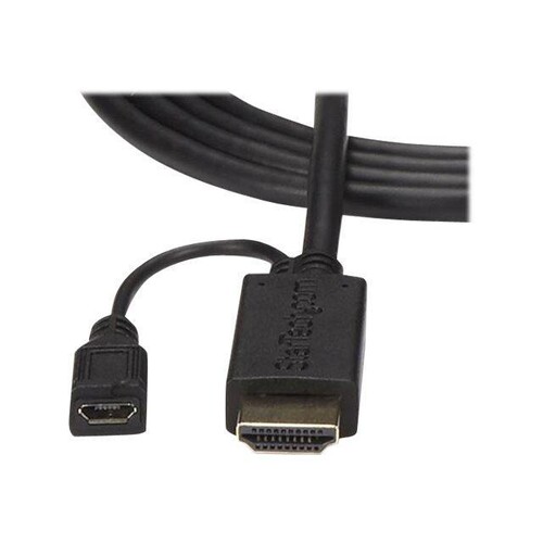 StarTech.com 1,8m aktives HDMI auf VGA Konverter Kabel - HDMI zu VGA Adapter 180cm - Schwarz - 1920x Produktbild Additional View 2 L
