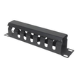 Intellinet Kabelmanagement für 10"-Schränke, 1 HE, mit Blende, schwarz - Kabelmanagement - Rack mont Produktbild
