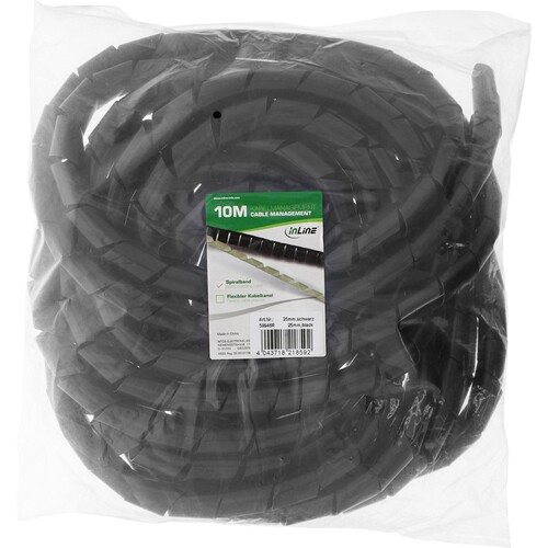 InLine Spiralband 10m - schwarz - 25mm Produktbild Additional View 4 L