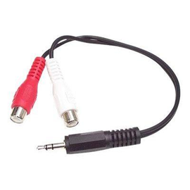 StarTech.com 15cm Audiokabel 3,5mm Klinke auf 2x Cinch (Stecker/Buchse) Produktbild