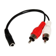 StarTech.com 15cm Audio Kabel 3,5mm Klinke auf 2x Cinch (Buchse/Stecker) Produktbild
