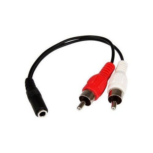 StarTech.com 15cm Audio Kabel 3,5mm Klinke auf 2x Cinch (Buchse/Stecker) Produktbild Front View L