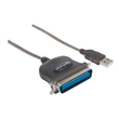 Manhattan USB-A to Parallel Printer Cen36 Converter Cable, 1.8m, Male to Male, Black, 12Mbps, IEEE 1 Produktbild Additional View 3 S