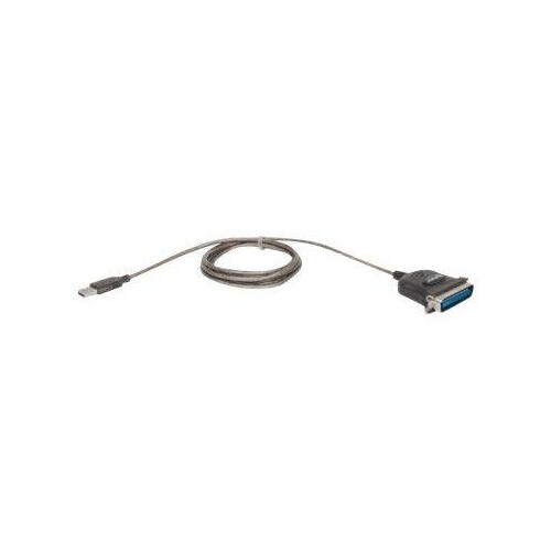 Manhattan USB-A to Parallel Printer Cen36 Converter Cable, 1.8m, Male to Male, Black, 12Mbps, IEEE 1 Produktbild Additional View 4 L