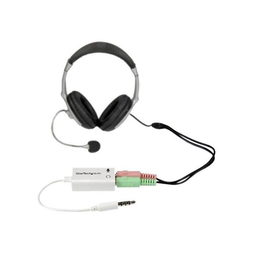 StarTech.com 4 Position Microphone and Headphone Splitter 3.5 mm 4 Pin / 4 Pole Mic and Audio Combo Produktbild Additional View 2 L