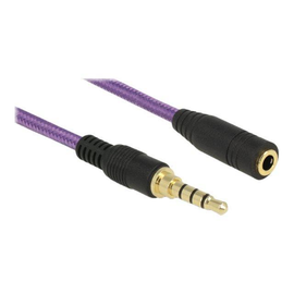 Delock - Audioverlängerungskabel - 4-poliger Mini-Stecker männlich zu 4-poliger Mini-Stecker weiblich - 50 cm Produktbild
