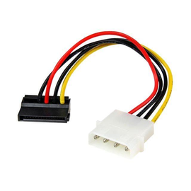 StarTech.com 15cm 4-Pin Molex auf SATA Kabel links gewinkelt - Stecker/Buchse - Netzteil - SATA-Stro Produktbild