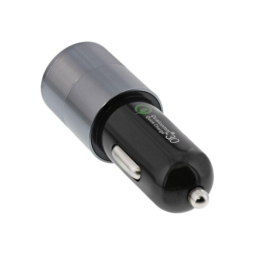InLine USB KFZ Stromadapter Quick Charge 3.0 - 12/24VDC zu 5V DC/3A - USB-A+USB-C Produktbild