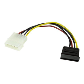 StarTech.com 15cm 4 Pin Molex auf SATA Kabel - LP4 / Serial-ATA Stromadapter - S-ATA 15 Pin Buchse / Produktbild