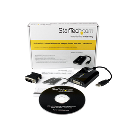 StarTech.com USB auf DVI Video Adapter - Externe Multi Monitor Grafikkarte für PC und MAC - 1920x120 Produktbild