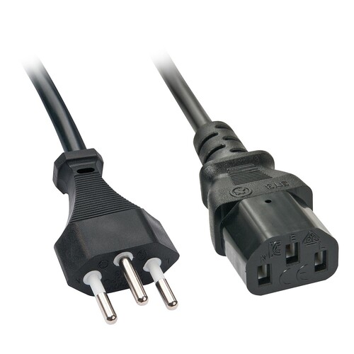 Lindy Stromkabel - Schweiz, 3-polig (M) zu power IEC 60320 C13 Produktbild Additional View 2 L